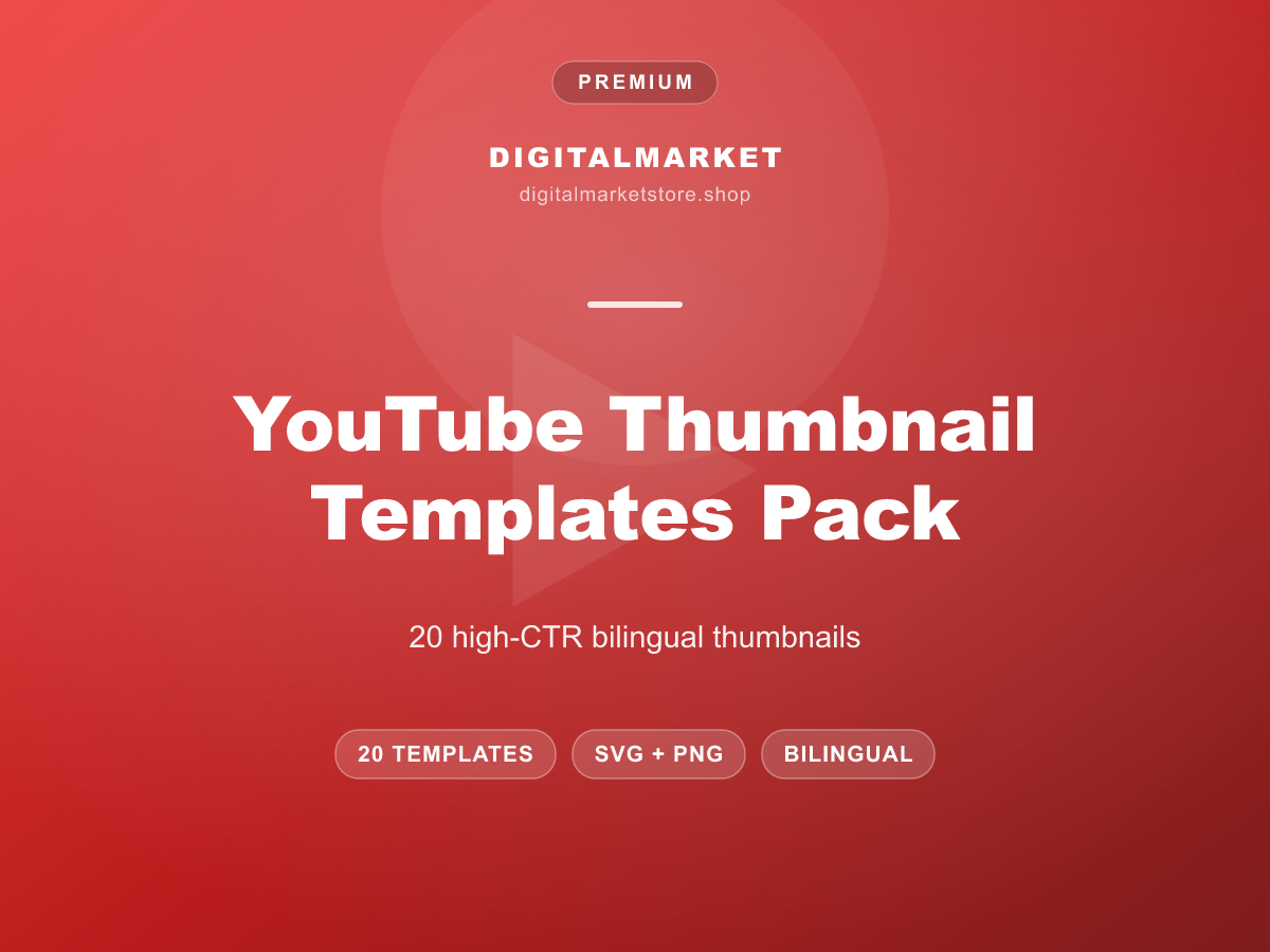 YouTube Thumbnail Templates Pack cover