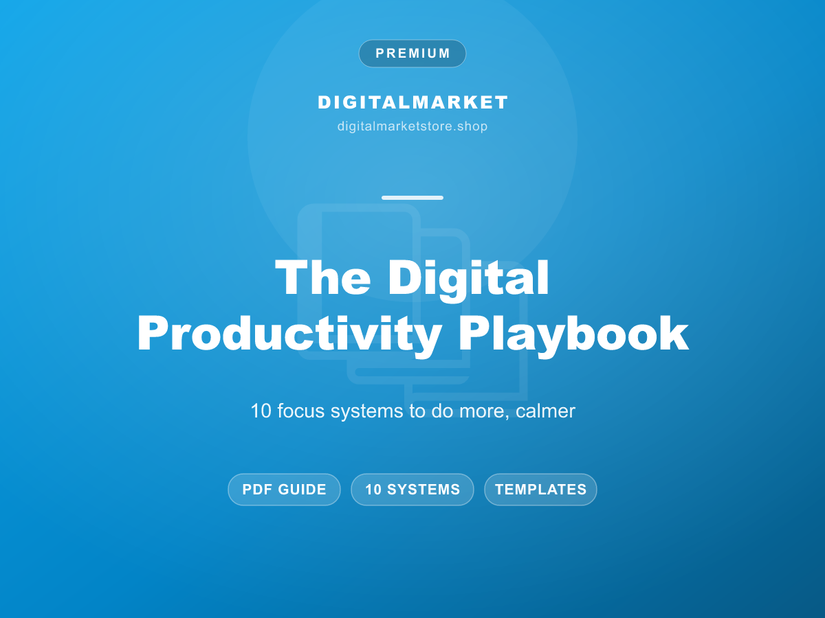 Digital Productivity Playbook cover